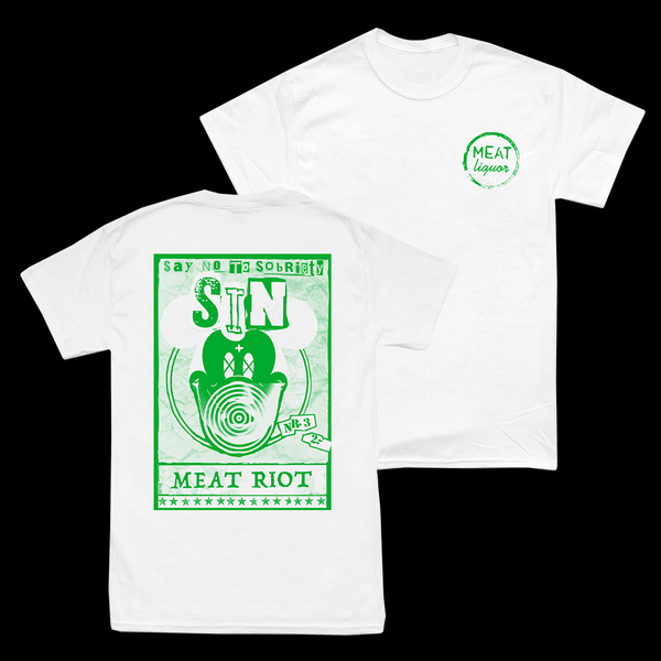 Sin Meat Riot T-Shirt (White)